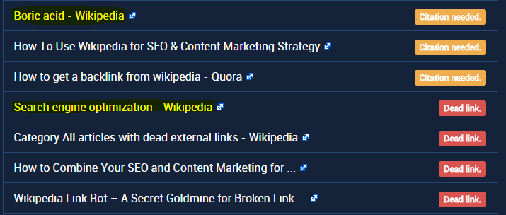 link trovati su wikigrabber ottenere link da wikipedia