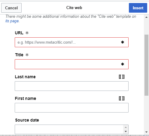 form citazione come ottenere link da wikipedia
