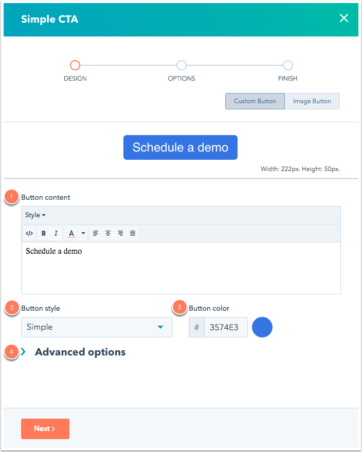 come creare cta su hubspot