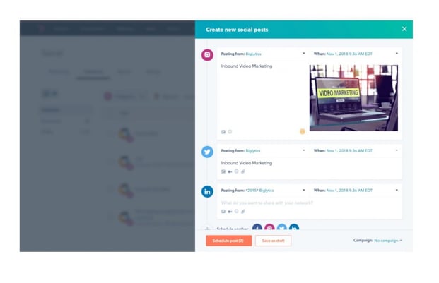 hubspot social media marketing