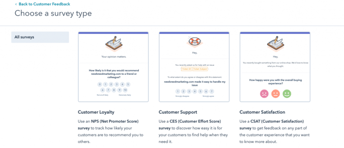 sondaggi hubspot service hub