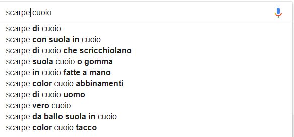 snippet di google per trovare parole chiave